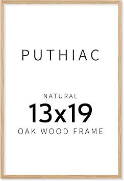 13x19 Oak Wood Picture Frame - 13"x19" Poster Frames for Wall, 13x19 Picture Frames for Wall, 13 x 19 Picture Frames, 13 x 19 Frames for Wall(1 Pack, Beige)