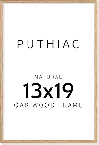 13x19 Oak Wood Picture Frame - 13"x19" Poster Frames for Wall, 13x19 Picture Frames for Wall, 13 x 19 Picture Frames, 13 x 19 Frames for Wall(1 Pack, Beige)