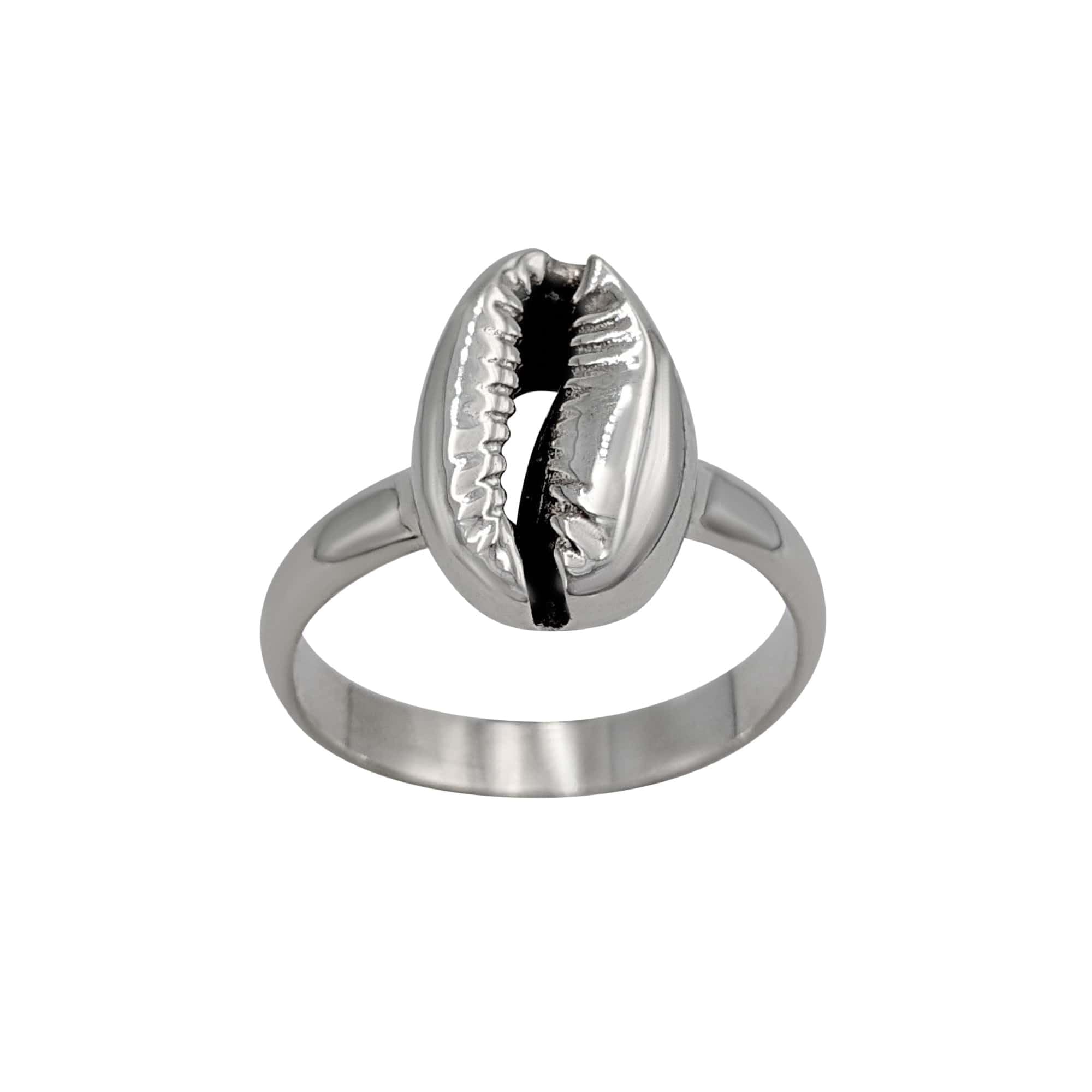 81stgeneration Anillo Promesa Concha Cauri Plata 925 | Anillos Plata de Ley Mujer | Joyas Verano Playa | Anillos Concha Marina Adolescentes | Diseño Bohemio Conchas Marinas Apiladas