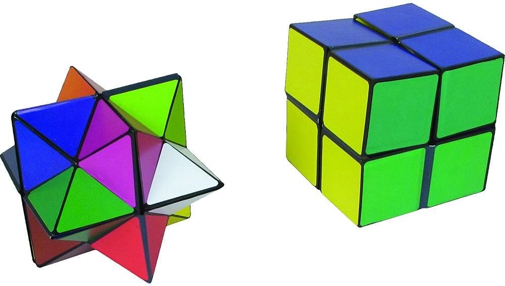 The Amazing Star Cube: 2 Piece Transforming Geometric Puzzle - Solve The Cube To Find The Hidden Star