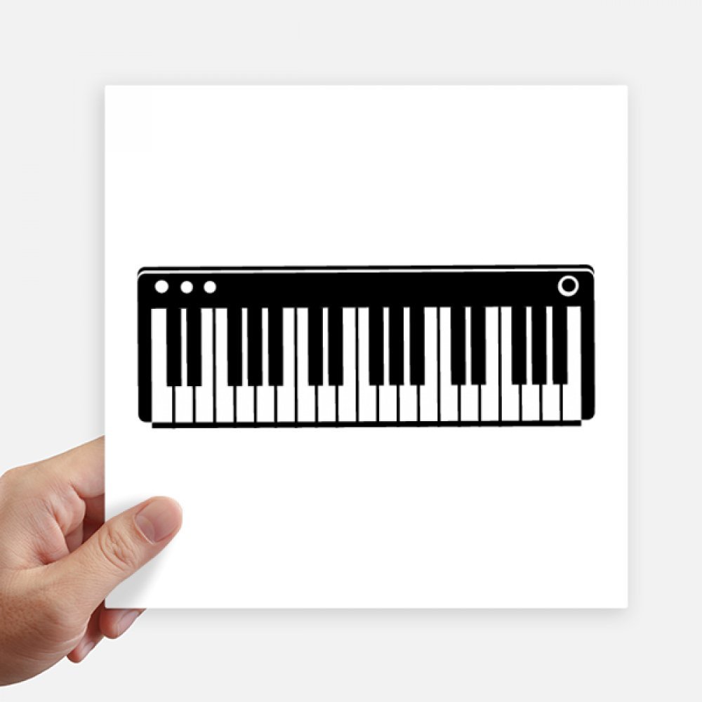 Autocollant carré piano électrique DIYthinker 20 cm pour déco mur et valise x4