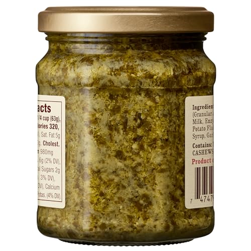 Image of Rao's Homemade Basil Pesto Sauce, 6.7 oz, Flavorful Pasta Sauce, Premium Quality, With Cheese, Nuts, Garlic & Olive Oil