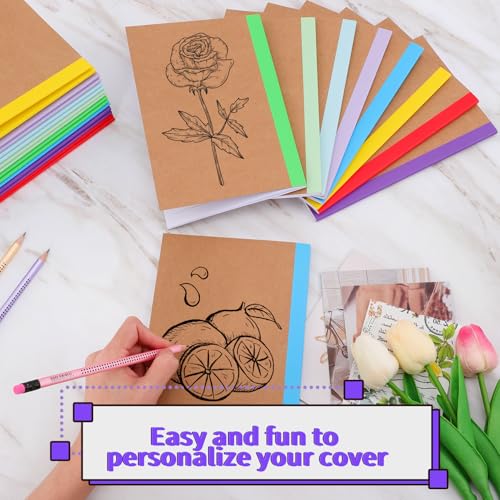 Carnets de composition en vrac A5 kraft pour journal de notes et fournitures bureau - 5