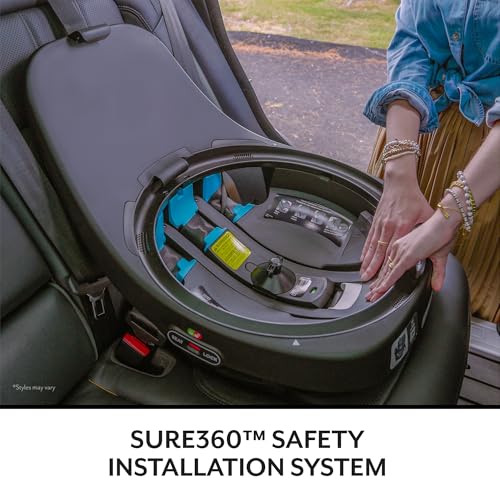 Image of Evenflo Gold Revolve360 Extend All-in-One Rotational Car Seat with SensorSafe (Onyx Black)