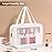 DAPOWER Travel Toiletry Bag for Women and Men, Matte Translucent Toiletry Bag with Handy Handle, Makeup Cosmetic Organizer Bag for Travel Toiletries Accessories (White)