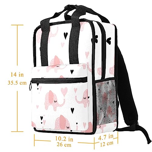 Sac à dos garçon éléphants roses réglable anti mal de dos