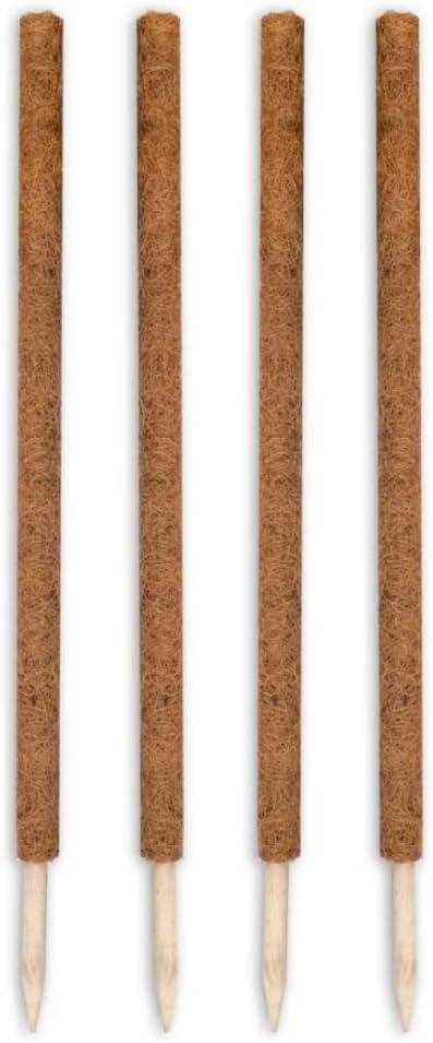 Envelor Coco Moss Poles Plant Support Stakes Coco Plant Stake Pothos Coir Totem Pole Monstera Moss Pole Climbing Plant Support Potted Plant Upward Growth Vine Stackable Coco Sticks, 36 inches, 12 Pack