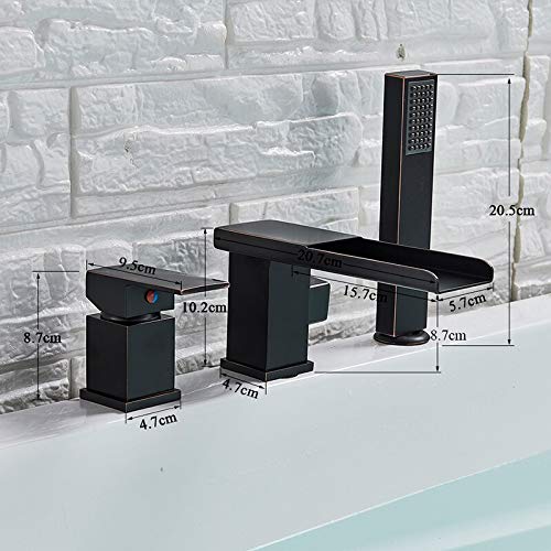Rubinetti per lavabo, Rubinetto per Bagno in Ottone, lavandini da appoggio, Miscelatore, Rubinetto per lavabo, beccuccio Girevole, Rubinetto per lavabo da appoggio, Acqua Calda e Fredda (Bro