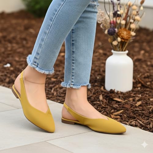 Image of Attractive Shine Flat Bellies For Women & Girls Belly Fashionable & Sandal Gorgeous Women Flats Women's & Girls flat Sandals Stylish and Fashionable| Stylish & Trending Slide Sandals Casual Wear.