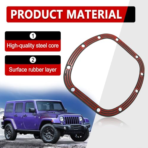 Image of D030 Differential Cover Gasket Compatible with Ford JP Front Axle Dana 30 Fit for Dana 25 /27 /30