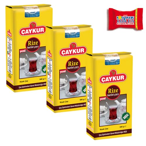 Trinovi Caykur Rize Té negro, 3 x 500 g, té turco, té especial, la mejor calidad de la región del Mar Negro