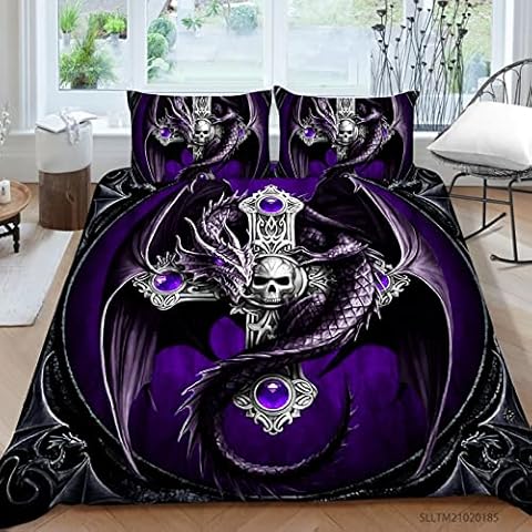 CINDINA Gothic Skull Duvet Cover Set Cover