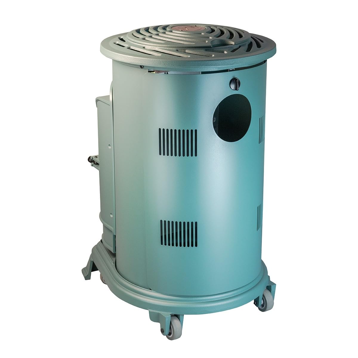 Sahara - Poêle à gaz Provence 3,4 KW Vert Effet poêle à Bois Fonte véritable Chauffage d'appoint + Tuyau gaz et détendeur gaz