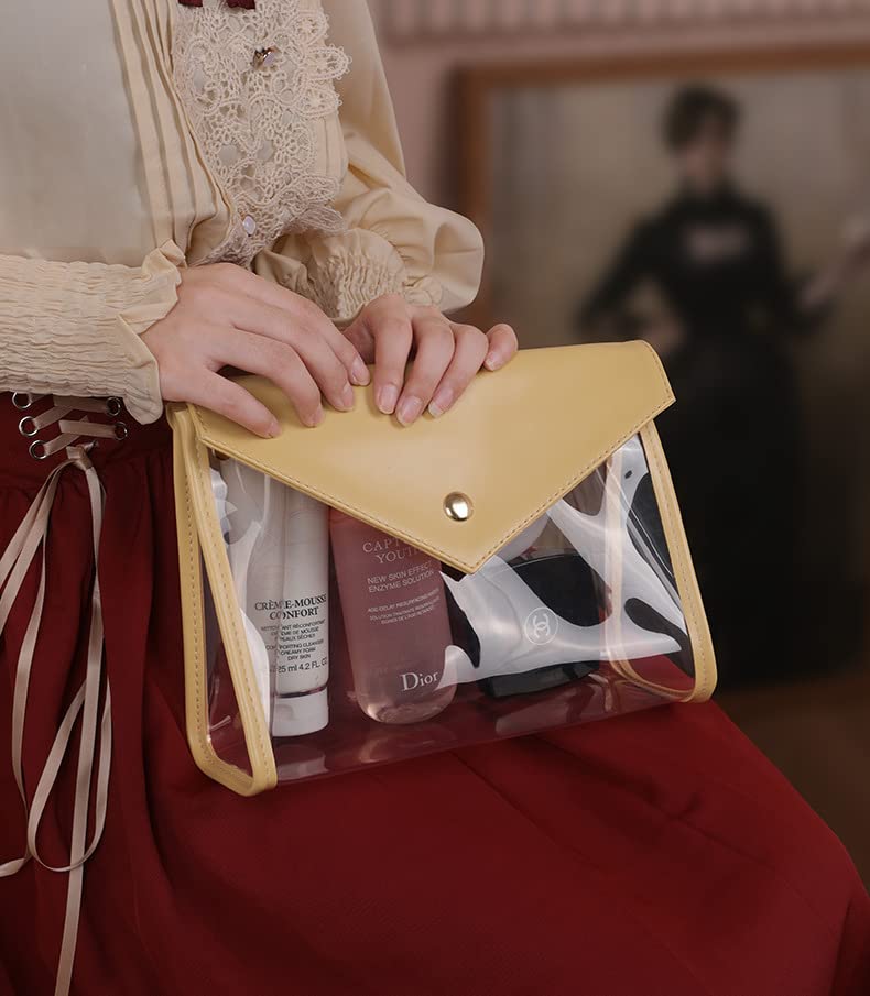 Miniatura 4 de Bolsa de maquillaje estética, pequeña bolsa de cosméticos para mujeres, bolsa de maquillaje de viaje, bolsa de aseo (C-negro)