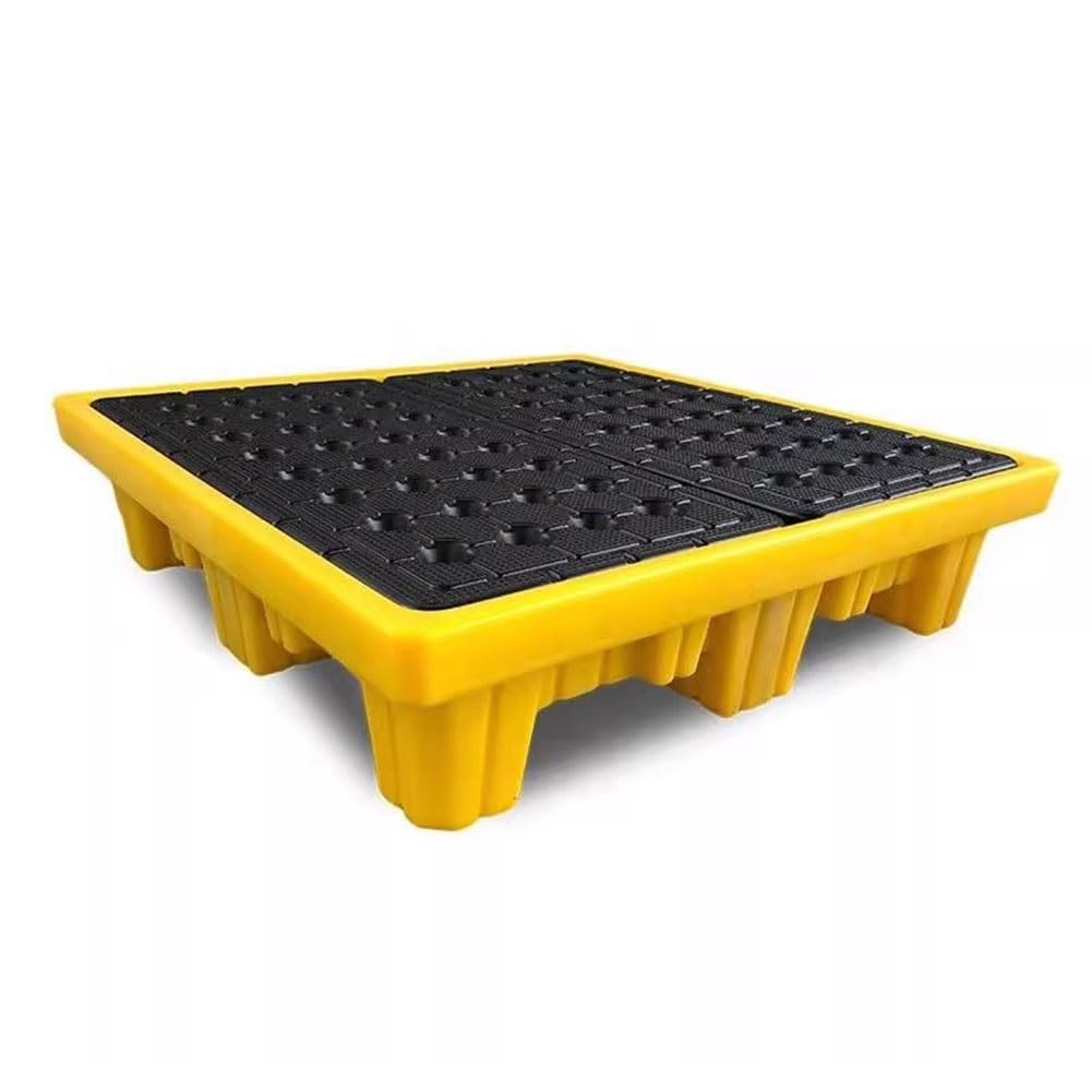 GYEQXKT Modular Drum Spill Containment Pallet Leak Resistant Plastic Platform for Spill Management (33.5 * 33.5 * 5.5cm)