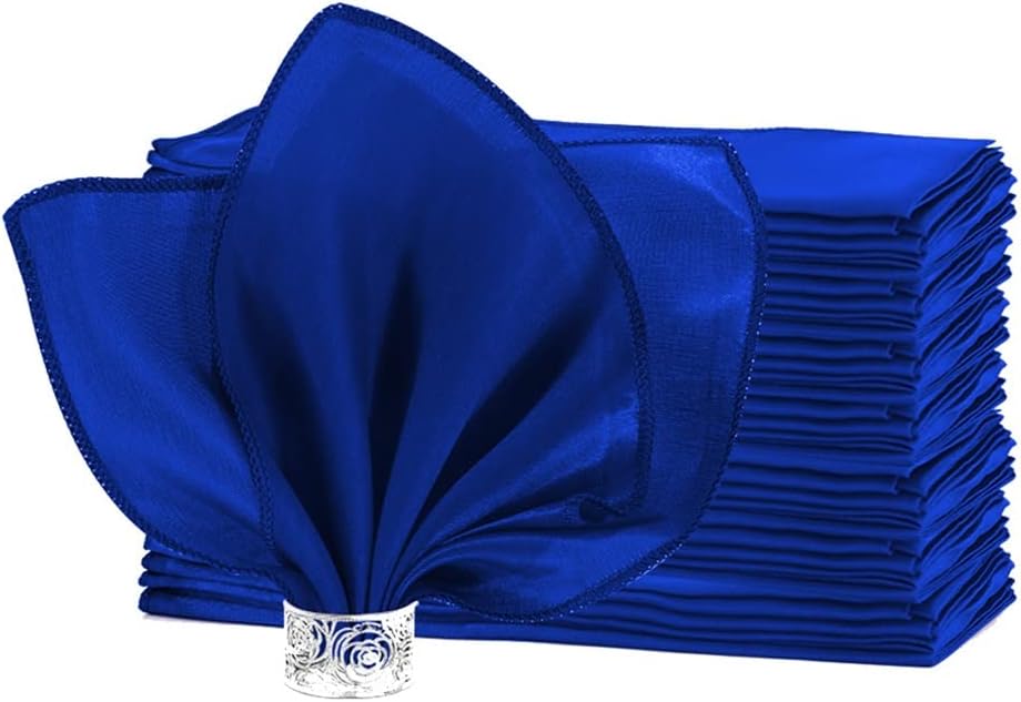 12pcs 12"x12"Square Satin Table Napkins Cocktail Napkin for Party Wedding Cloth Soft Kitchen Dinner