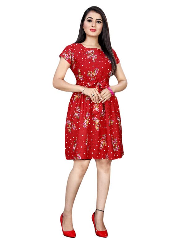 Selleck Women's A-Line- Crepe Western Dress