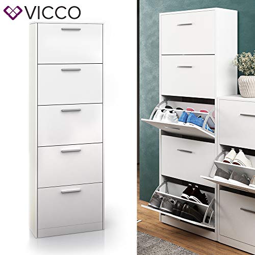 Vicco Scarpiera da ingresso Gizmo, Bianco, 59 x