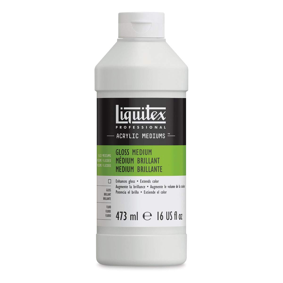 Liquitex Fluids Acrylic Medium - Gloss, 16 oz bottle