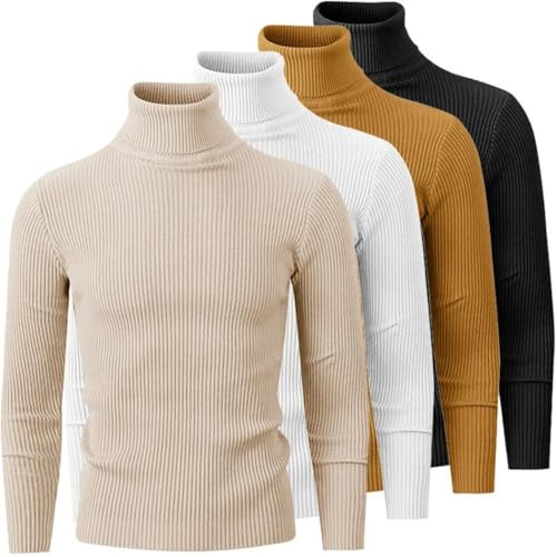 Men O-Neck Striped Sweater Slim Fit Knit Pullover for Casual Autumn Winter Street and Office Wear2