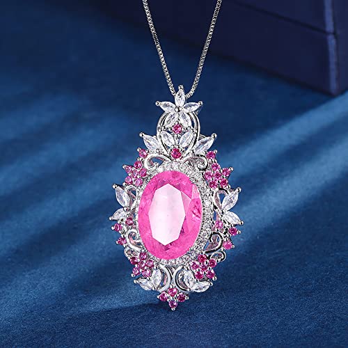 Collier saphir émeraude 13x18mm en maille forçat élégante pour femme