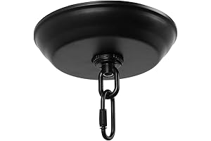 Giluta 5 Inch Standard Black Steel Canopy (Maximum Fixture Weight of 40 Pounds)