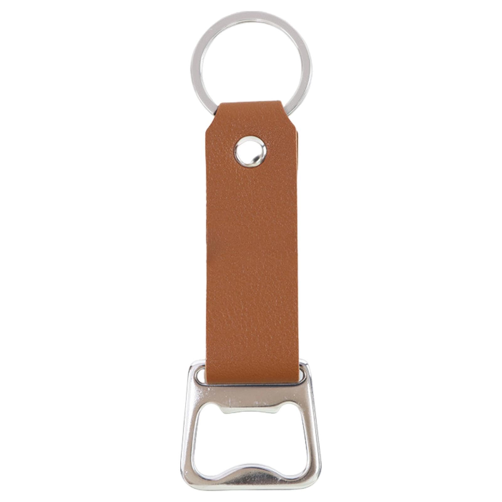 24 Portachiavi Apribottiglie In Pelle E Acciaio Inox – Supporto Per Sublimazione Fai Da Te, Nero, 10,6 Cm – Ideale Per Regali Personalizzati