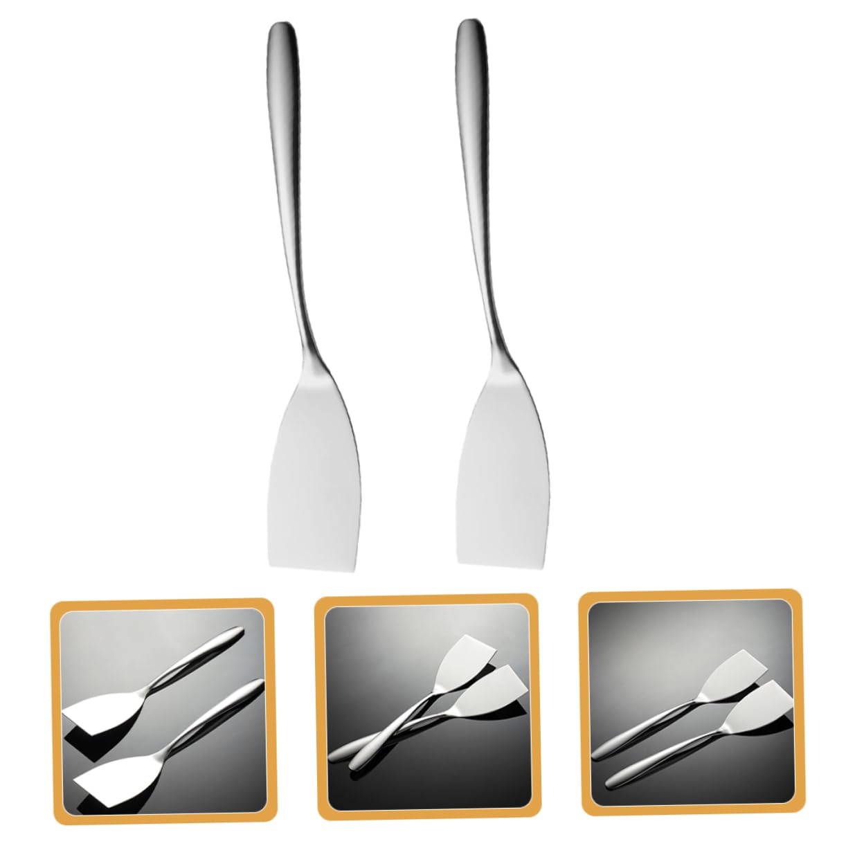 POPETPOP 8pièces Spatule Acier Pour Steak Et Cuisine Ustensile De Cuisine Multifonctionnel Pour Barbecue Et Pâtisserie