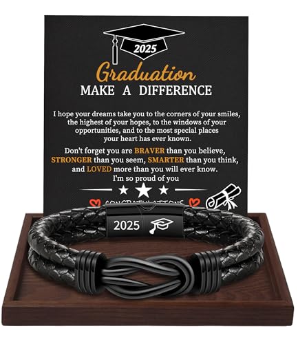 Gifts for Men Leather Bracelet Brown Braided Forever I Love You Gifts for Him Infinity Cuff Bracelets Birthday Gifts for Boyfriend Son Grandson Husband Dad Mens Fathers Day Gift