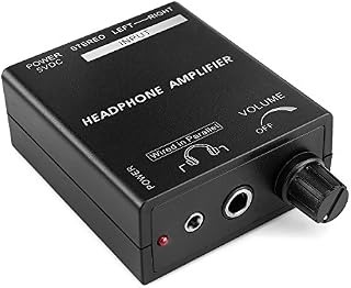 TNP Portable Headphones Amplifier Stereo Headphone Earphone Amp Volume Control Audio Booster with RCA Input 3.5mm 6.3mm Output Jack & Power Switch