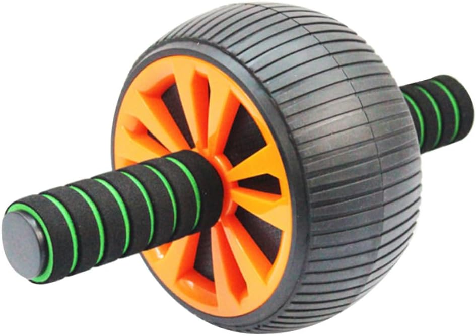 Non-slip Abdominal Exercise Roller with Rubber Grip Core Trainer for Home Gym Fitness Silent Ab Wheel for Ab Muscle Training and Fat Burning Workout