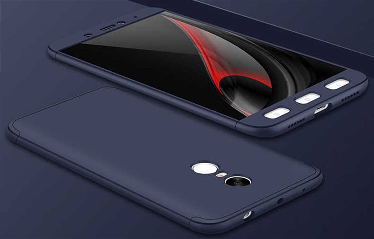 Zore Xiaomi Redmi Note 4X ile uyumlu Kılıf Double Dip AYS 3in1 Sert Rubber Kapak Mavi