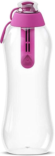 Miniatura 7 de DAFI Filtro de repuesto para botella de agua, color rosa, juego de 3, eficiencia de 40 galones, filtro de agua con popote, repuesto de filtro