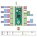 2Pcs Raspberry Pi Pico Development Board, Raspberry Pi RP2040 Dual-core ARM Cortex M0+ Processor, Running Up to 133 MHz, Support C/C++/Python, 2MB Quad SPI Flash Integrated with SPI/I2C/UART Interface