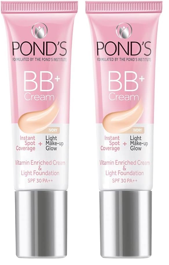 Image of POND'S BB+ Cream | Instant Spot Coverage | Light Make-up Glow | Ivory 9g (Pack of 2)