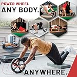 Lifeline Power Wheel for Full Body Functional Fitness - Strengthen Abs, Core, Lower & Upper Body with Foot Straps - Image 2