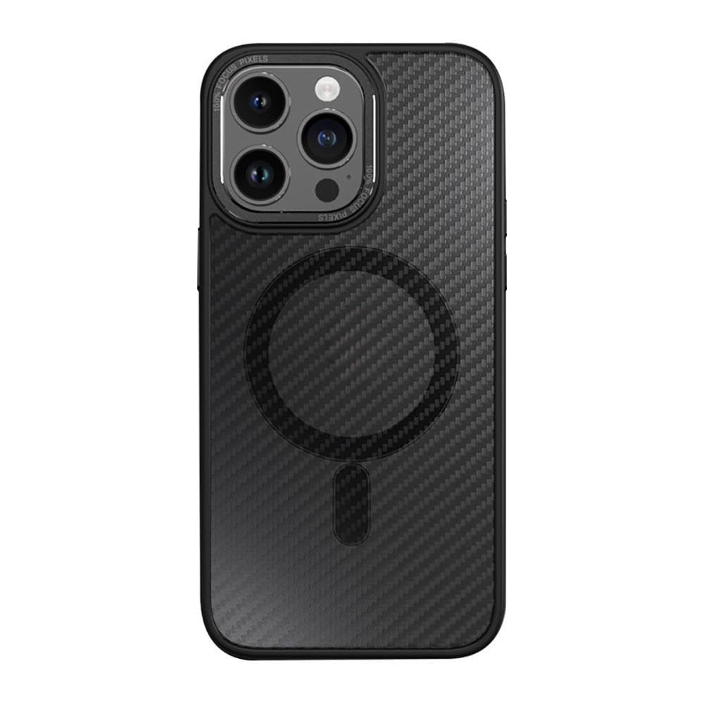 Carbon Fiber ShockGuard Pro iPhone 15 with a Free Screen Protector (Black, iPhone 15 Plus)
