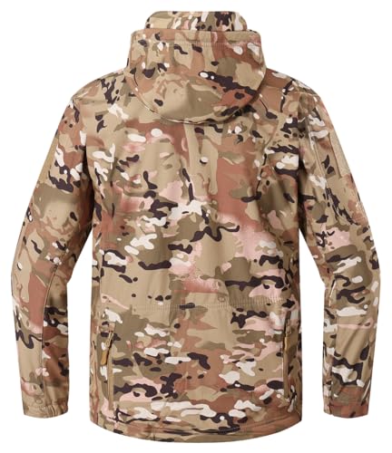 Image of Men's Softshell Jacket Fleece Windproof Waterproof Thermal Tactical Coat Outdoor Jacket Hiking Camping