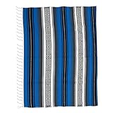 IMIKEYA Blended Cape Woven Blanket Blau Mexikanische Couchdecke Für Wohnzimmer Schlafzimmer Auto Weich Und Farbenfroh Perfektes Accessoire Für Stilvolle Einrichtung