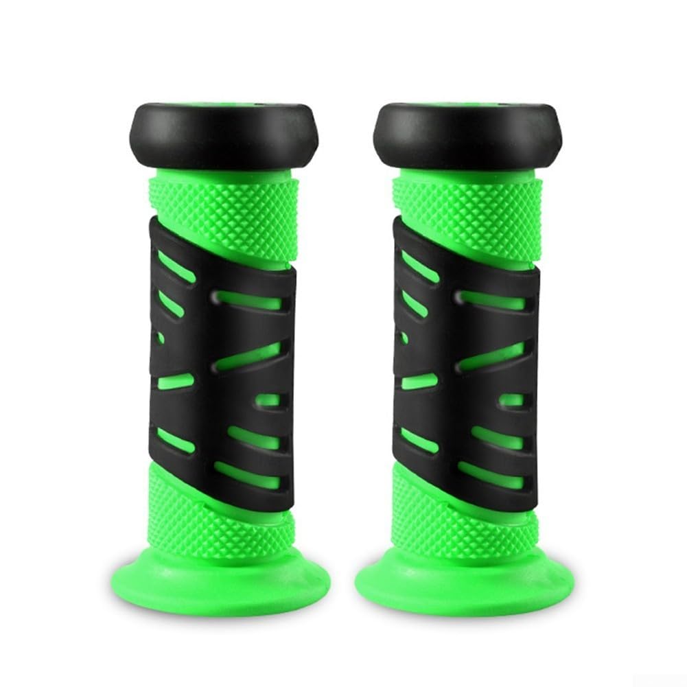 PureBowlic Rubber Bicycle Handlebar Grips Non-Slip For Kids Tricycle Scooter For Easy Install Colourful Waterproof Grip Set Soft Rubber For Children Bike Parts(green)