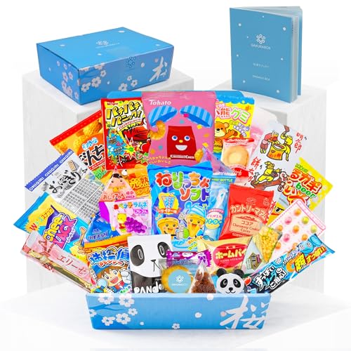 Japanese Snacks & Candy Gift Box - 30 Piece Dagashi Set - Sakura Box
