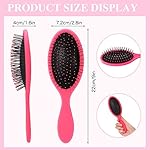 Nuenen 6 Pcs Wet Detangler Hair Brush Travel Dry Hair Brushes Detangling Hairbrush with Soft Bristles for Women Men Girls Boys(Bright Colors) - Image 2