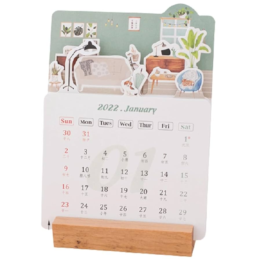 2022年のカレンダー(卓上) Amazon.co.jp: 2022年の卓上カレンダー かわいい芸術的な卓上