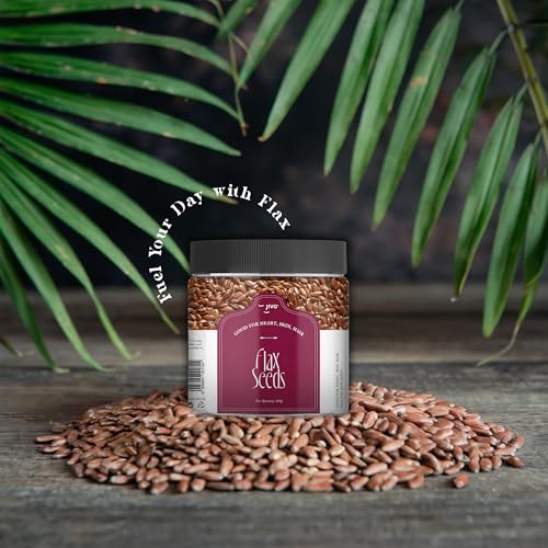 Image of Jivo Flax Seeds | Raw Alsi Seeds for Smoothies, Hair Growth, Baking & More | Rich in Omega-3, Fiber, Protein & Essential Nutrients | 100% Natural, Vegan, Gluten-Free for Optimal Health - 400g