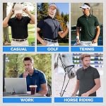 LalaHooK 5 Pack Polo Shirts for Men - Short Sleeve Quick Dry Moisture Wicking Black Golf T-Shirts for Work Casual Athletic