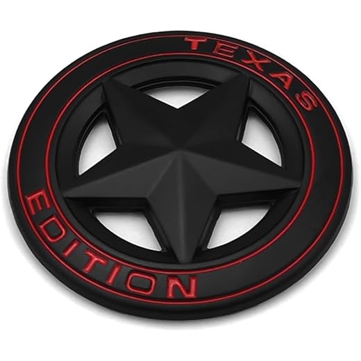 AutoBizarre 3D Matte Black Star Emblem Badge