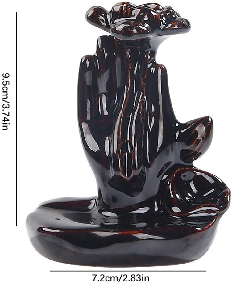 Incense Holder Incense Burner Incense Waterfall Creative Backflow Incense Burner Bergamot Lotus Incense Indoor Sandalwood Incense Home Zen Ornaments Backflow Incense Burner