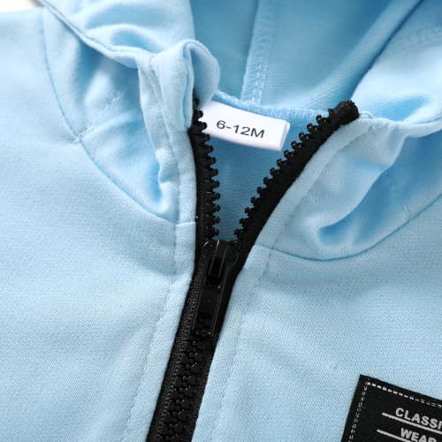 Image of YOUNGER STAR Toddler Baby Boy Girl Clothes Fall Winter Outfits Long Sleeve Hoodie Sweatshirt Sweat Pants Cotton Sweatsuits