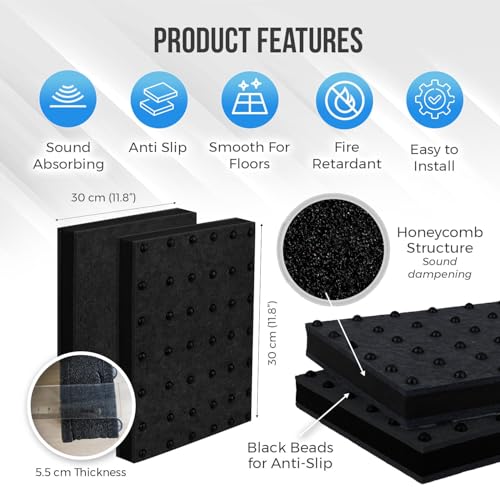 Tapis insonorisant 3 couches contre les bruits de studio Arrowzoom