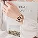 Imagen de CIVO Reloj Mujer Inoxidable Diseñador Señoras Acero Minimalista Impermeable Simple Moda Marrón Cuarzo Analógicos